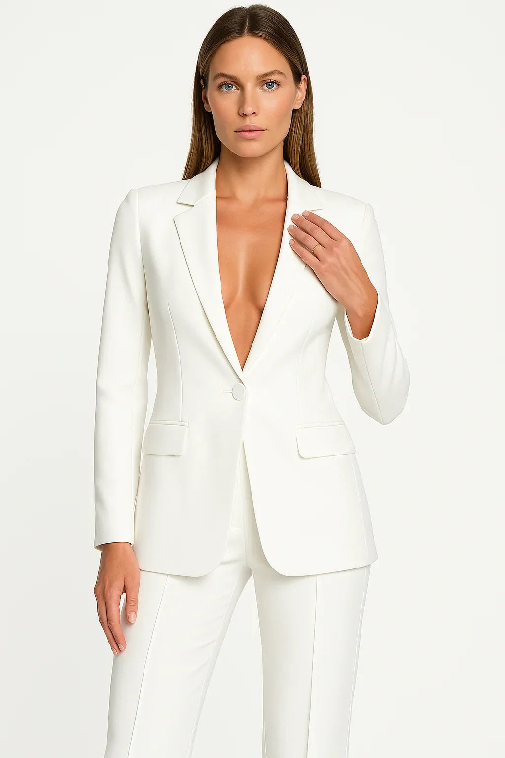 Soft Fabric Blazer and Pants Set for Women — Office & Evening - image 3